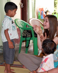 Listening to the children sing and recite in English - very impressive for only 1-3 years old!