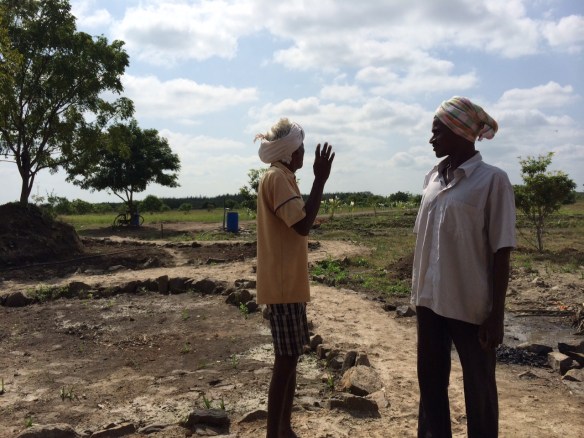 .Two members of Sirsti Village at the field, Sirsti village land in Tamil Nadu, 30 km west of Pondicherry .